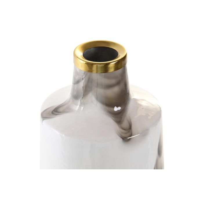 DKD Home Decor Jarrón Decoración Interior Moderno Bicolor de Metal y Hierro, 15x15x37 cm 1 DKD Home Decor Jarrón Decoración Interior Moderno Bicolor de Metal y Hierro, 15x15x37 cm 1