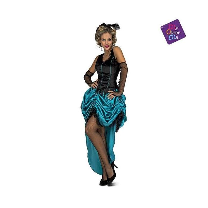 Disfraz señorita saloon azul talla m-l 3 Disfraz señorita saloon azul talla m-l 3