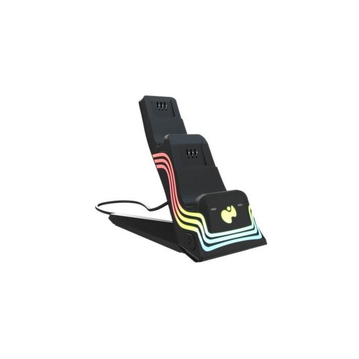 PDP Ladestation Dual Afterglow Wave negra para Xbox Series X