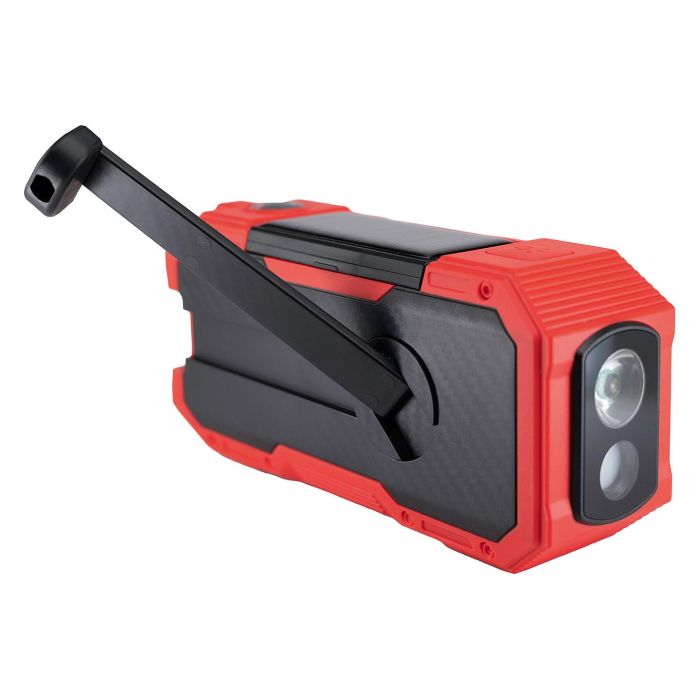 Albrecht DR 112 Radio Digital DAB+/UKW con Manivela, USB-C, Resistente al Agua IPX5, FM, Autonomía 10h, Negro/Rojo Albrecht DR 112 Radio Digital DAB+/UKW con Manivela, USB-C, Resistente al Agua IPX5, FM, Autonomía 10h, Negro/Rojo