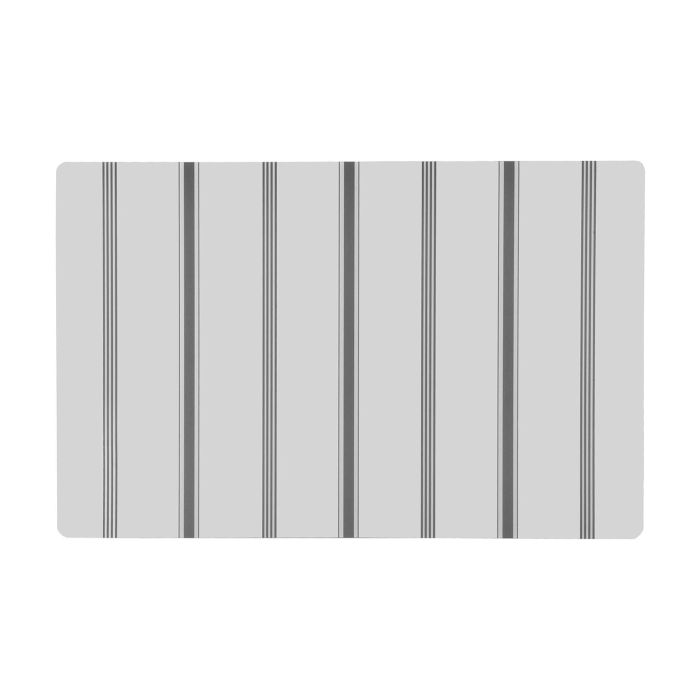 Salvamantel Blanco Rayas Gris Versa (6 Unidades) Salvamantel Blanco Rayas Gris Versa (6 Unidades)