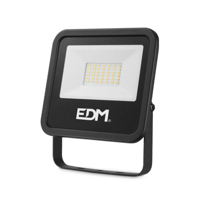 EDM Foco Proyector LED 30W 2370 LM 4000K Luz Día Black Series IP65 - 120° - Aluminio - Negro - 15.8 x 13.5 x 2.9 cm