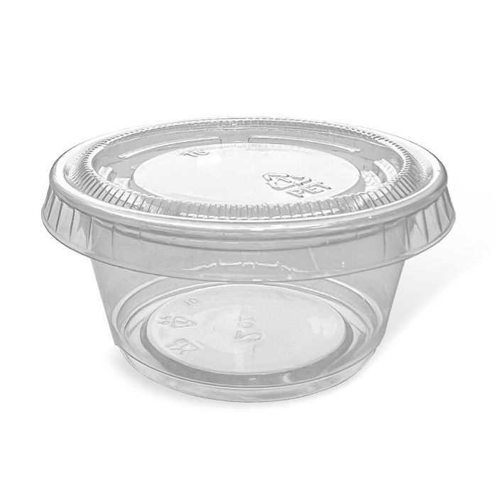 Set de 10 salseras de plástico con tapa 60 cc Algon (36 Cajas) 6 Set de 10 salseras de plástico con tapa 60 cc Algon (36 Cajas) 6