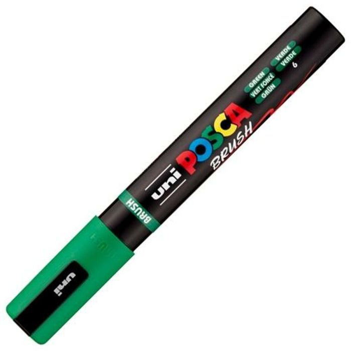 Marcador BRUSH POSCA PC-5BR Verde (6 Unidades) 1
