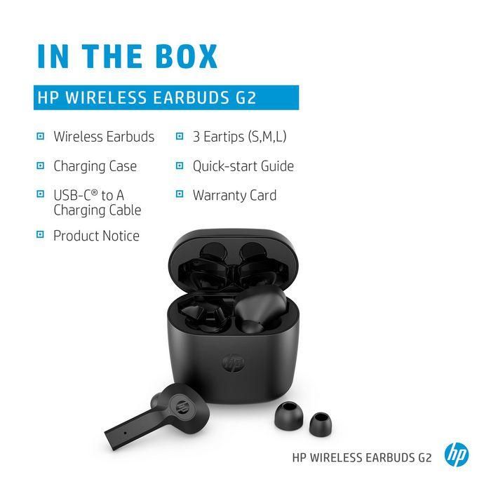 HP Auriculares Inalámbricos G2 True Wireless con Reducción de Ruido y Bluetooth 5 9