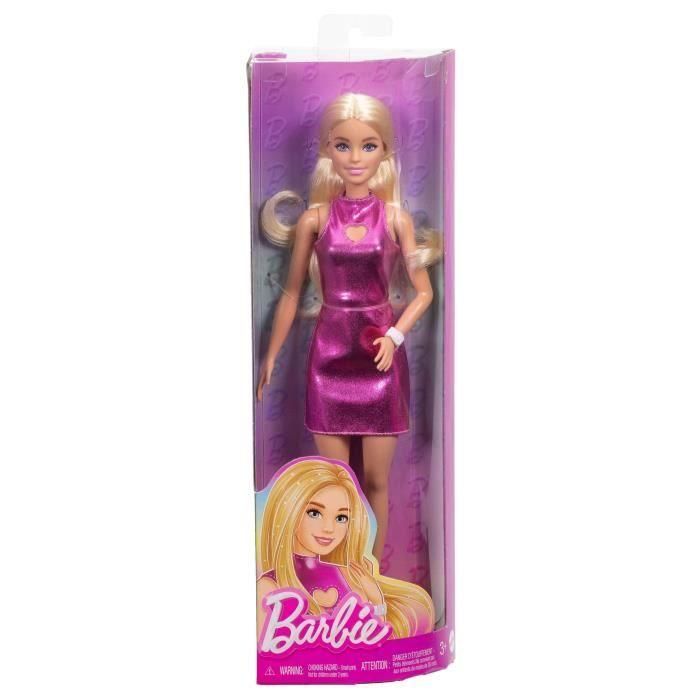 Muñeca Barbie Fashionista Vestido Rosa Metalizado Hyt88 1 Muñeca Barbie Fashionista Vestido Rosa Metalizado Hyt88 1