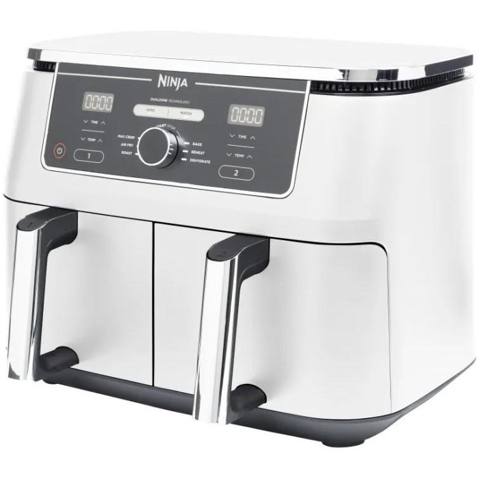 Ninja AF400EU Freidora de Aire Caliente Doble Zona 9,5L Color Blanco