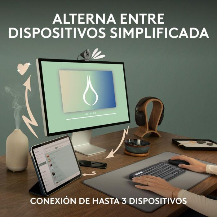 Logitech Ratón Inalámbrico Pebble Mouse 2 M350S, Ambidiestro, Plástico Reciclado, Bluetooth, 400-4000 DPI 8 Logitech Ratón Inalámbrico Pebble Mouse 2 M350S, Ambidiestro, Plástico Reciclado, Bluetooth, 400-4000 DPI 8