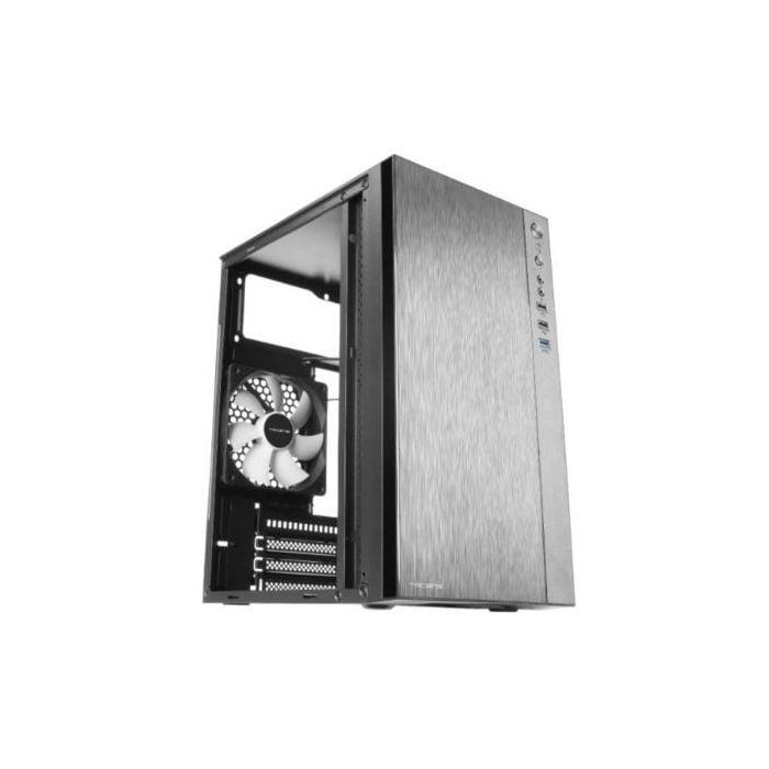 Anima ACX Caja PC Minitorre Micro-ATX/Mini-ITX Negra Alto Rendimiento, Frontal Aluminio Pulido, Ventilador 120mm, USB 3.0