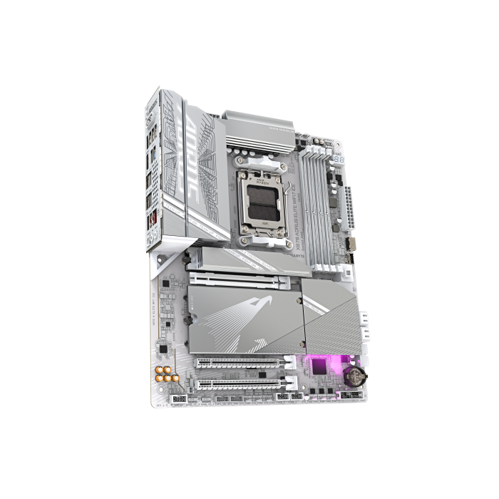 Gigabyte Placa Base X870 A ELITE WF7 ICE - AMD Ryzen 9000, DDR5 hasta 8000MHz, Wi-Fi 7, 4xPCIe 5.0, 4xM.2, LAN 2.5GbE, USB 3.2 Gen 2x2 - 9MX87ELE-00-10 2 Gigabyte Placa Base X870 A ELITE WF7 ICE - AMD Ryzen 9000, DDR5 hasta 8000MHz, Wi-Fi 7, 4xPCIe 5.0, 4xM.2, LAN 2.5GbE, USB 3.2 Gen 2x2 - 9MX87ELE-00-10 2