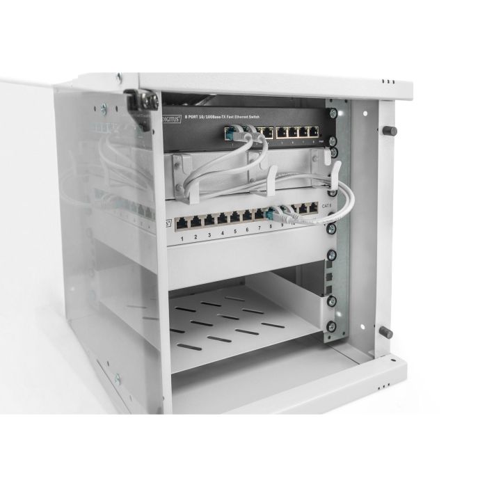 Digitus Wandgehäuse SOHO PRO 6HE 325x315x300 mm 10" grau 8 Digitus Wandgehäuse SOHO PRO 6HE 325x315x300 mm 10" grau 8