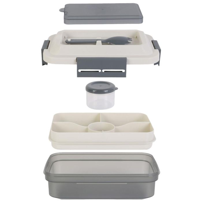 Cook Concept Fiambrera Con Compartimentos Y Tenedor 1.2L Rectangular Apta Microondas 2