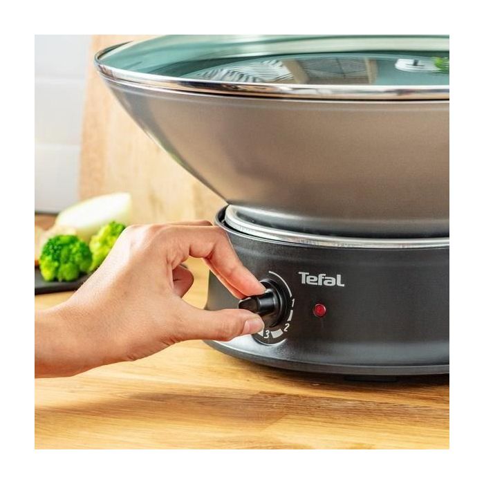 TEFAL - Wok con tapa de vidrio - WO300010 1 TEFAL - Wok con tapa de vidrio - WO300010 1
