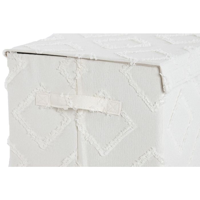 DKD Home Decor Cesta Basicos Gris Crema 30 x 50 x 40 cm (2 Unidades) 2