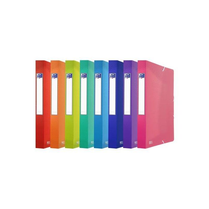 Carpeta De Proyectos Oxford/Elba Urban Pp Translucido A4+ Gomas 4 Cm Surtido (8 Colores) (Set de 10)