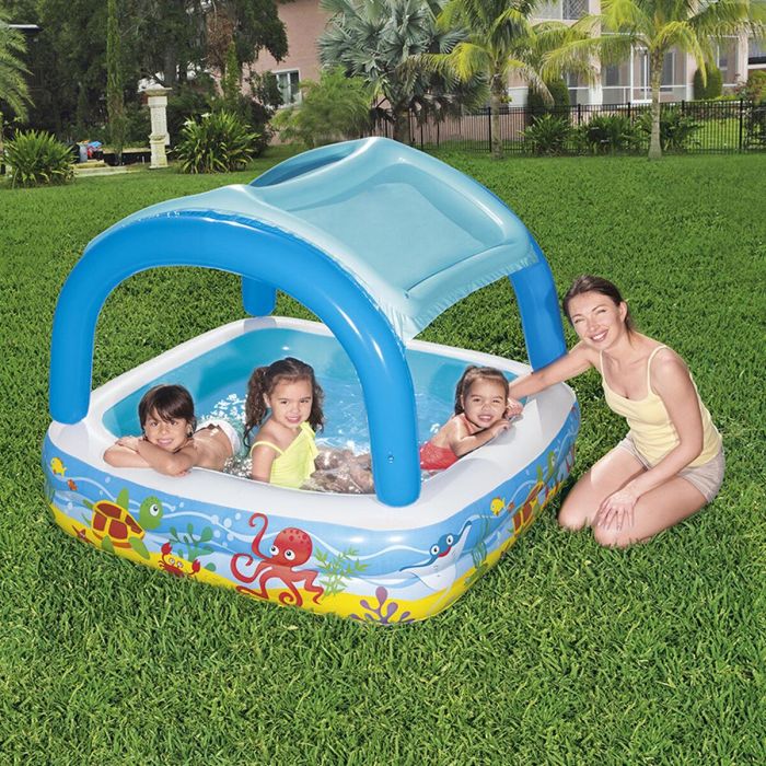 Bestway Piscina Hinchable Infantil Techo Desmontable 140x140x114 cm +2 Años Jardin 52192 15 Bestway Piscina Hinchable Infantil Techo Desmontable 140x140x114 cm +2 Años Jardin 52192 15