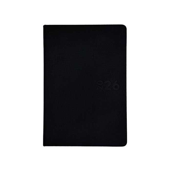 Didex 21Dz Agenda Boston 2026 Día Página 14.5x21 cm Negra Papel Ahuesado 70gr
