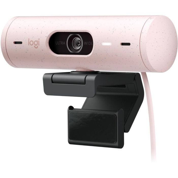 Logitech Webcam Brio 500 Rosa Full HD 1080p, 4 MP, Zoom Digital 4x, Enfoque Automático, USB-C 1