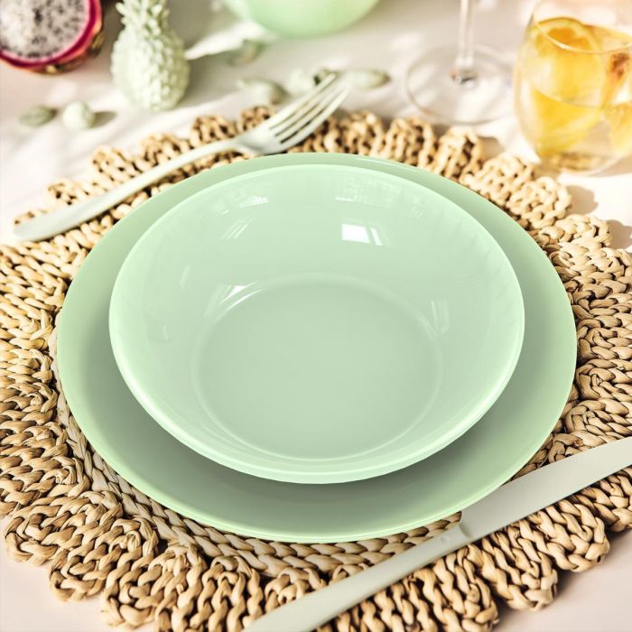 Plato Llano Opal Apy Paradise Verde Luminarc 25 cm 1