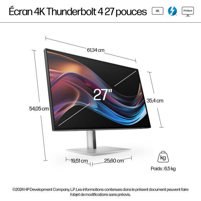 HP Monitor S7 Pro 727pk / 27" / 4K / HDMI-DisplayPort-USB(A)-USB(C) / Regulable Altura 22 HP Monitor S7 Pro 727pk / 27" / 4K / HDMI-DisplayPort-USB(A)-USB(C) / Regulable Altura 22