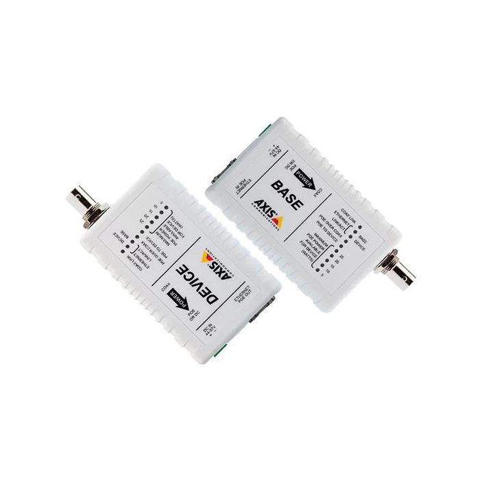 Axis T8640 Adaptador Conversor PoE+ Ethernet Coaxial para Cámaras IP - Transforma Analógico a Digital hasta 500m