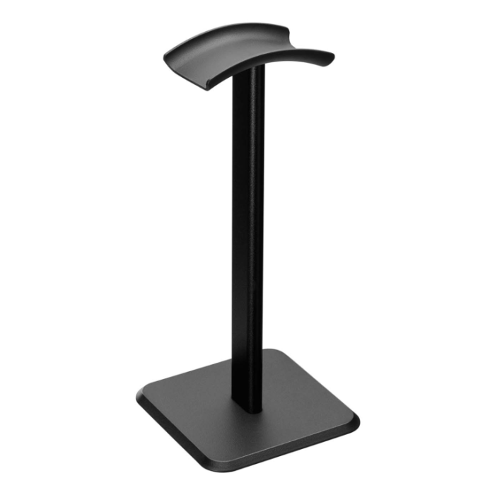 Aisens HSM001-397 Soporte Universal para Auriculares de Mesa, Negro, Base Estable, Montaje Rápido, Protección Diadema Curva