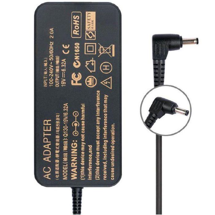 CoreParts Gaming Adapter for Asus 120W 19V 6.32A Plug:5.5*2.5 Including EU Power Cord for Asus ROG GL551JW, VivoBook CoreParts Gaming Adapter for Asus 120W 19V 6.32A Plug:5.5*2.5 Including EU Power Cord for Asus ROG GL551JW, VivoBook