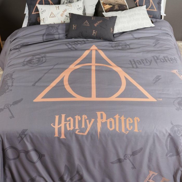 Funda Nórdica Harry Potter Deathly Hallows Multicolor 175 Hilos 200 x 200 cm Cama de 120 2