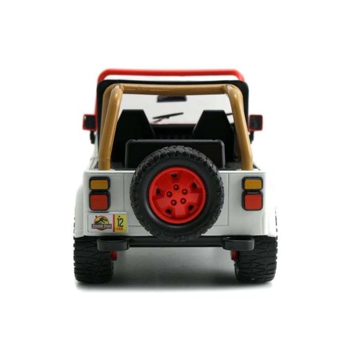 Jada Jurassic Park Jeep Wrangler Escala 1:24 Coche Metal Rueda Libre Apertura Puertas Capo Neumaticos Goma 253253005 1