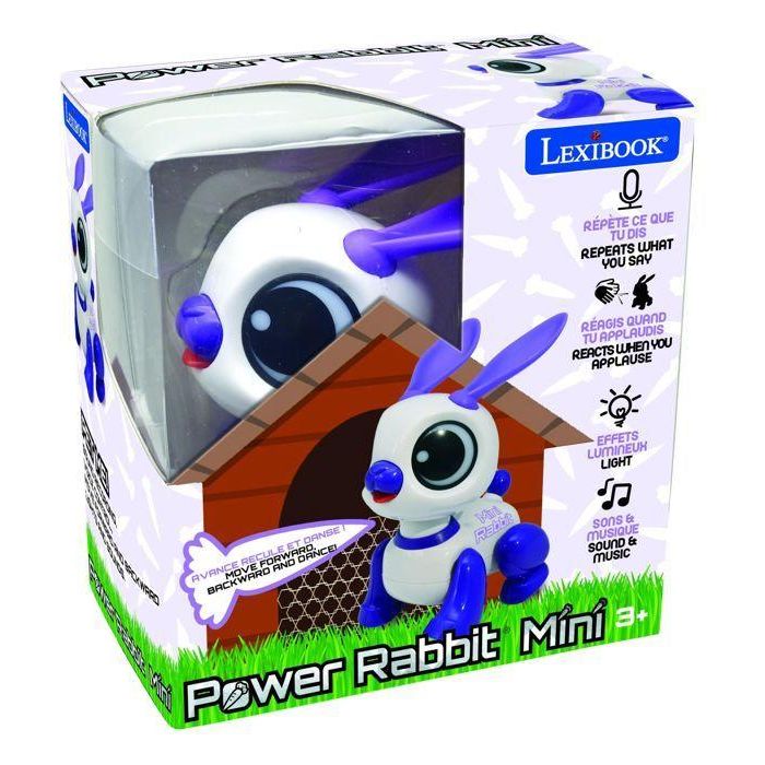 Power Rabbit Mini - Conejo Robot con Efectos de Luz y Sonido, Control de Aplausos, Repetición 2 Power Rabbit Mini - Conejo Robot con Efectos de Luz y Sonido, Control de Aplausos, Repetición 2