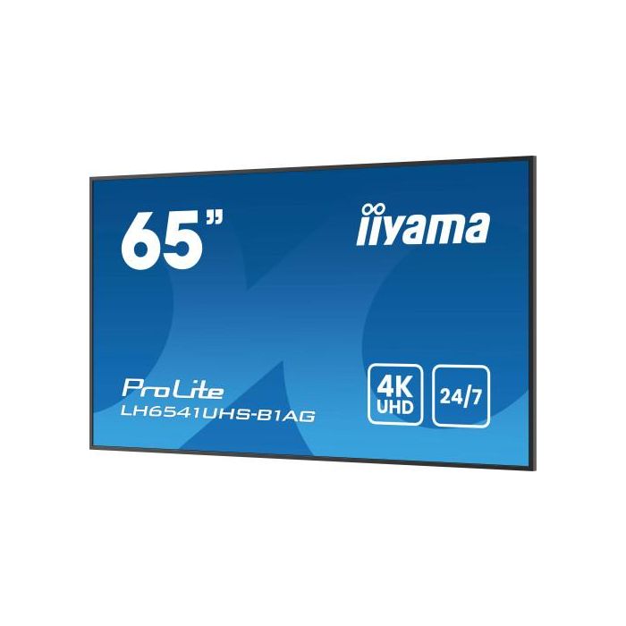 Monitor Iiyama65" 3840X2160, 4K Uhd Ips Panel, 1% Haze, Landscape y Portrait , Speakers 2X 10W , 3X Hdmi, 500Cd/M², Media Play Usb Port, Control Lan / Rs232C, Vesa 500X500 -Wallmount Included (LH6541UHS-B1AG) 6 Monitor Iiyama65" 3840X2160, 4K Uhd Ips Panel, 1% Haze, Landscape y Portrait , Speakers 2X 10W , 3X Hdmi, 500Cd/M², Media Play Usb Port, Control Lan / Rs232C, Vesa 500X500 -Wallmount Included (LH6541UHS-B1AG) 6