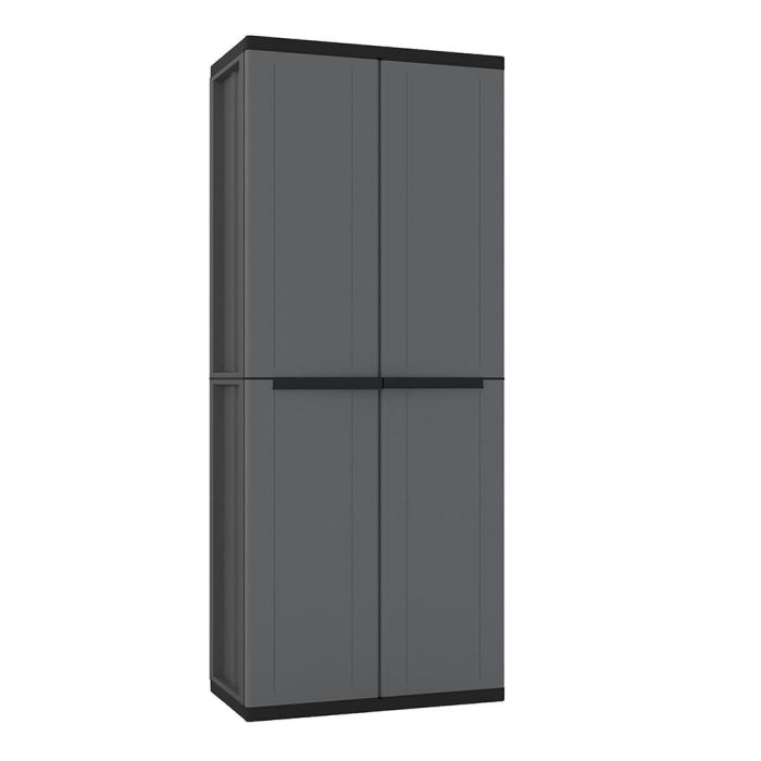 Terry J-base 268 Armario de polipropileno gris oscuro, 2 baldas regulables, cierre con candado, 68x37.5x163.5 cm 1 Terry J-base 268 Armario de polipropileno gris oscuro, 2 baldas regulables, cierre con candado, 68x37.5x163.5 cm 1