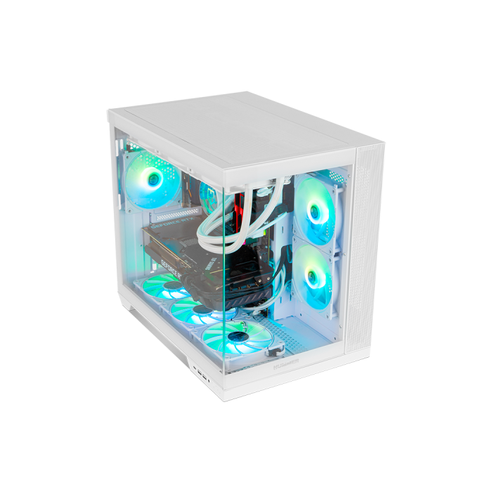 NOX HUMMER ASTRA NEO Caja PC Blanca Frameless USB 3.0 Type-C 2