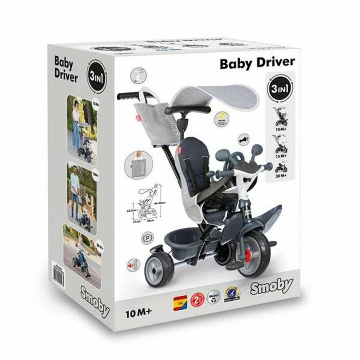 Smoby SMO741503 Triciclo Baby Driver Gris 11 Smoby SMO741503 Triciclo Baby Driver Gris 11