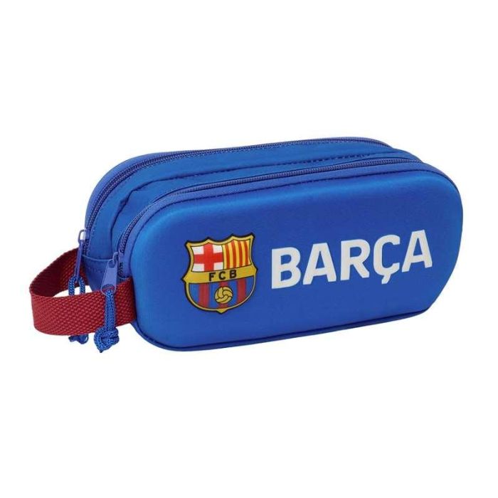 Safta Portatodo Escolar Doble Compartimento con Diseño 3D del F.C. Barcelona - Ideal para Lápices y Material Escolar - Medidas 21x8x6 cm 3