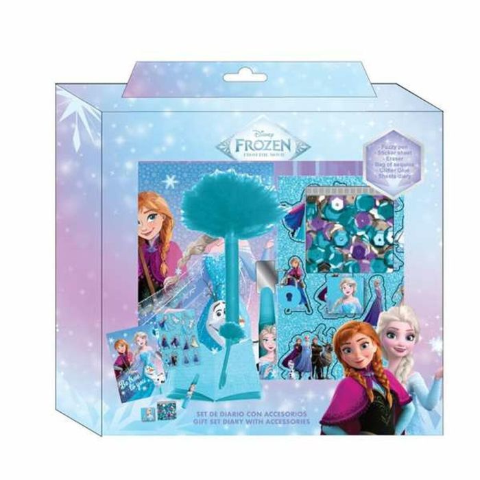 Cerdá Diario Set Frozen para Niños, Cuaderno y Accesorios, Multicolor, Dimensiones 23.5 x 25.0 x 5.5 cm, Edad +3 años 4