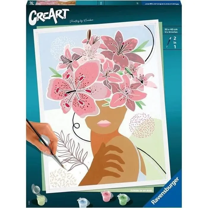 Ravensburger RAV4005556202751 Creart 30x40 cm - Flowers On My Mind - Serie B Número de arte - 00020275 - de 12 años 0 Ravensburger RAV4005556202751 Creart 30x40 cm - Flowers On My Mind - Serie B Número de arte - 00020275 - de 12 años 0