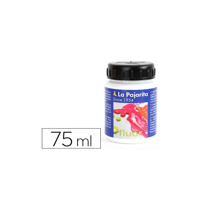 Pintura Acrilica La Pajarita F-00 Blanco Fluorescente 75 mL 6 unidades