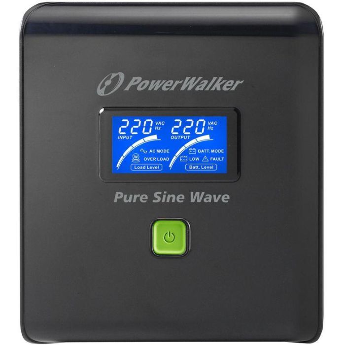 PowerWalker VI 750 PSW FR UPS 750 VA / 480W Onda Senoidal Pura, Estabilizador de Tensión, Ideal para PC Gaming, Servidores y Equipos Sensibles, Negro 1