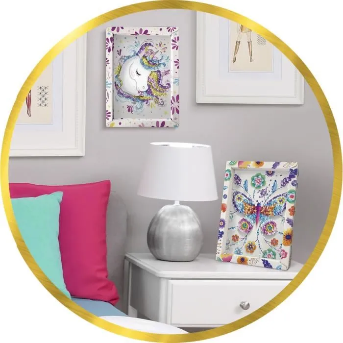 Lansay Ilustración con lentejuelas Unicornio