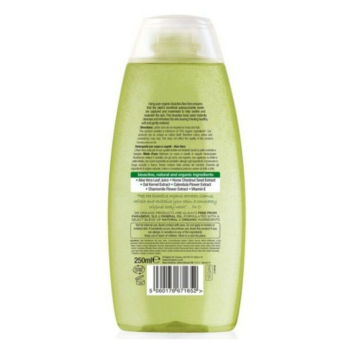 Dr. Organic Gel de Baño Suave Bioactivo con Aloe Vera para Calmar y Reponer la Piel, Todo Tipo de Pieles, 250 ml 2 Dr. Organic Gel de Baño Suave Bioactivo con Aloe Vera para Calmar y Reponer la Piel, Todo Tipo de Pieles, 250 ml 2