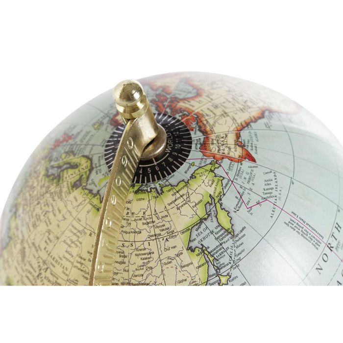 DKD Home Decor Globo Terráqueo Vintage Fabricado en PVC y Metal, Tonos Marrón, Dorado y Azul, Medidas 12x21x16 cm 2 DKD Home Decor Globo Terráqueo Vintage Fabricado en PVC y Metal, Tonos Marrón, Dorado y Azul, Medidas 12x21x16 cm 2