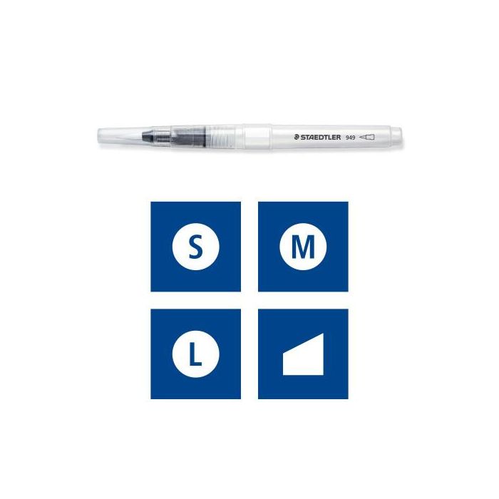 Staedtler Pinceles De Agua 949 Con Puntas Diferentes Blister 4Ud 7