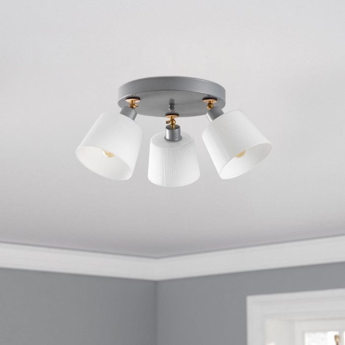 Lámpara de Techo Trenton Kemer-N-270 Plata 3xE27 Sin Bombilla [OPV-525NOR1167] 2