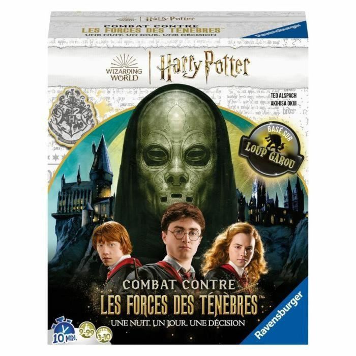 Ravensburger 27354 Juegos de mesa de Harry Potter Combate contra las fuerzas de la oscuridad, basado en el juego Hombre Lobo, Para 9 años