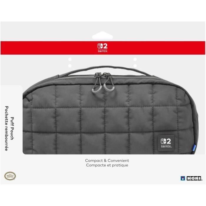 HORI 4961818039957 Bolsa protectora y de transporte acolchada para Nintendo Switch 2 - Almacenamiento de accesorios y juegos - Negro 4