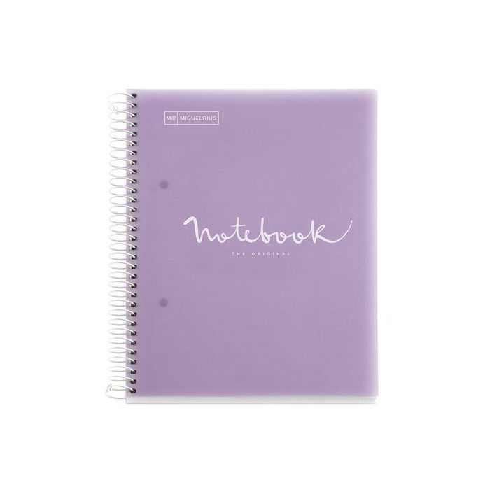 Bloc Miquelrius Emotions Notebook 5 Micro.Tapa Pp A5 120H 90G Cuadric.5X5 Lavanda 5 unidades