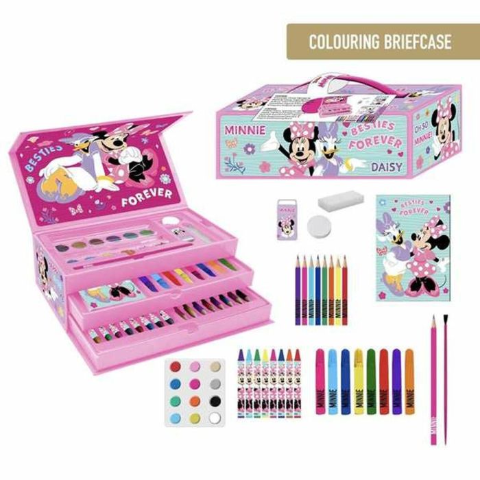 Cerdá Set Papelería Coloreable Minnie Maletín - Ideal para Niños +3 Años - 26x10x13 cm 6