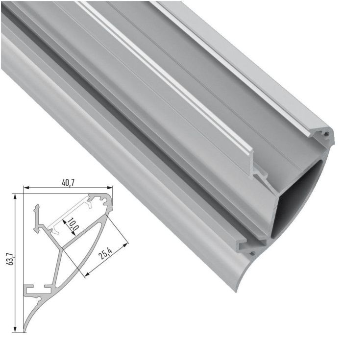 Perfíl Aluminio CONVA 2,02M 1 Perfíl Aluminio CONVA 2,02M 1