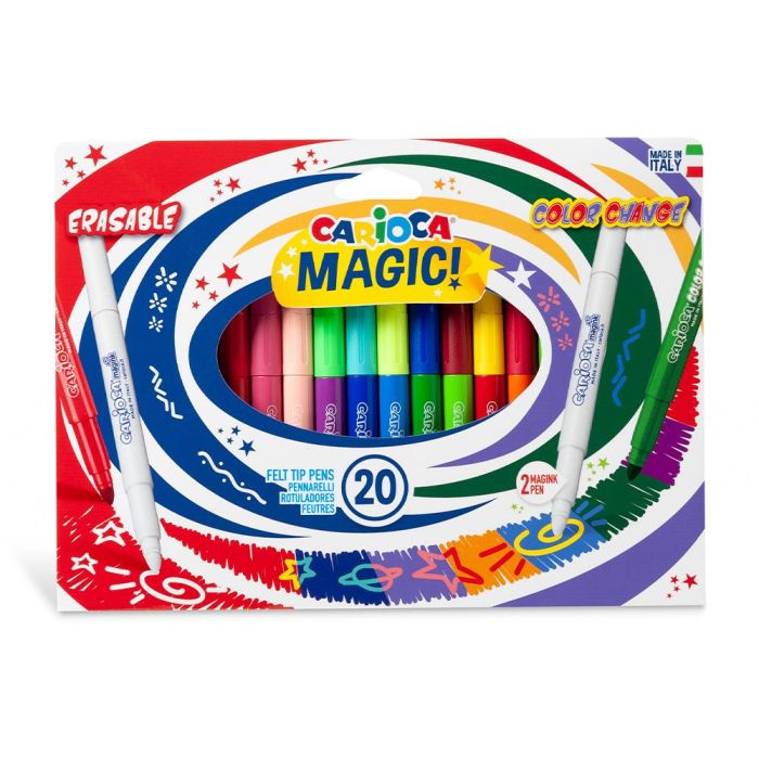 Rotulador Carioca Magic Borrable Caja De 20 Unidades Colores Surtidos 1